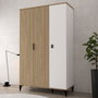 Hanah Home Neva 6304 Armario Roble y Blanco